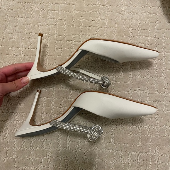 Schutz Pearl Napa white rhinestone mules - Picture 6 of 10
